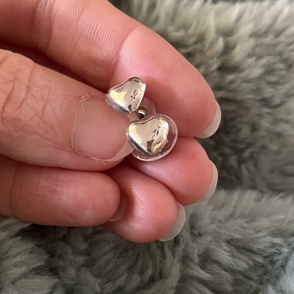 Sterling Silver Heart Stud Earrings